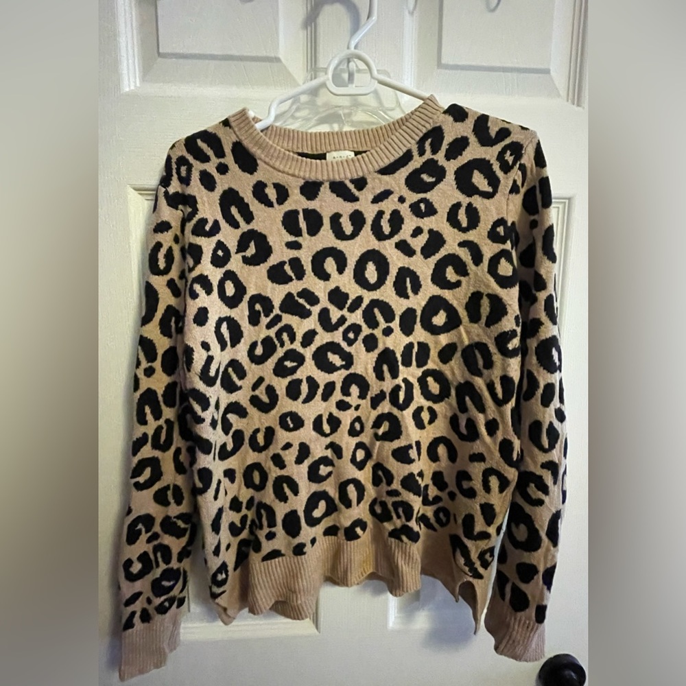 Leopard Print Sweater Size XL A New Day